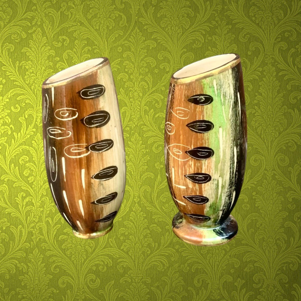 Duo vases Hubert Bequet faïence