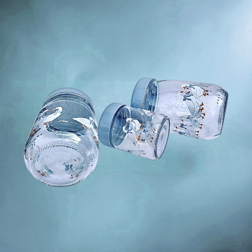 Lot 3 Bocaux Le Parfait Oies Verre France Années 80