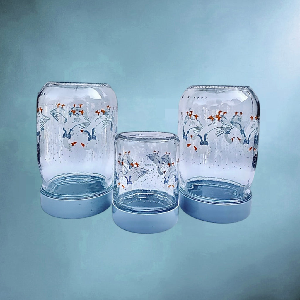 Lot 3 Bocaux Le Parfait Oies Verre France Années 80