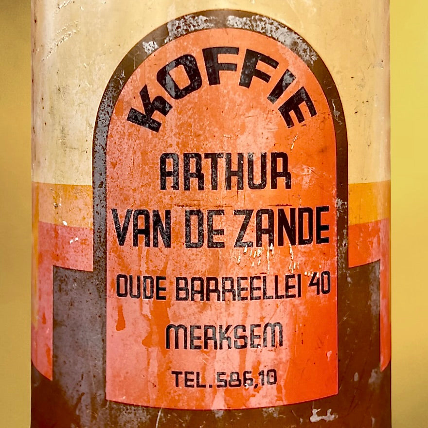 Boîte à café ancienne en métal – Van De Zande Merksem – Belgique – années 50