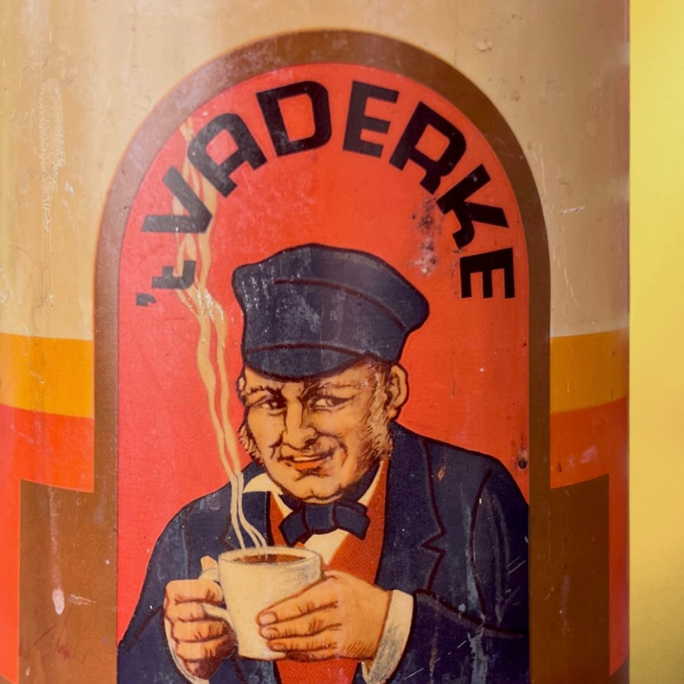 Boîte à café ancienne en métal – Van De Zande Merksem – Belgique – années 50