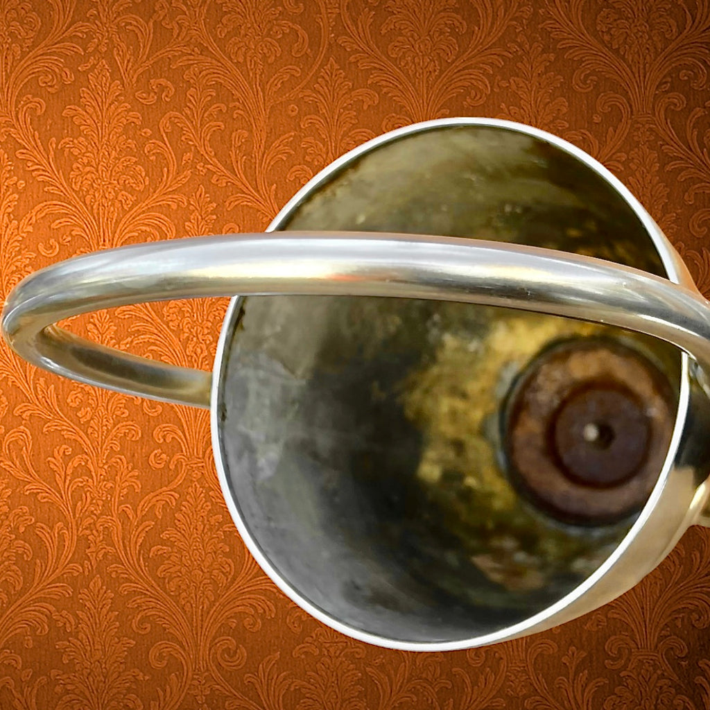 Cendrier sur pied Mettawa aluminium poli et métal chromé années 1970 design hollandais