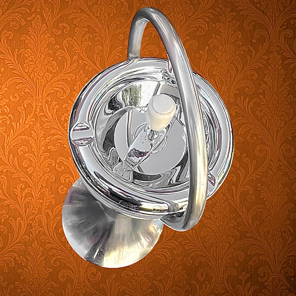 Cendrier sur pied Mettawa aluminium poli et métal chromé années 1970 design hollandais