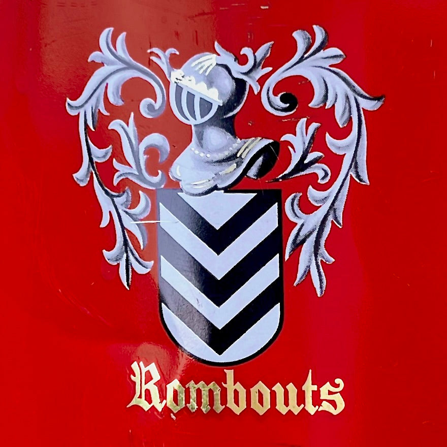Grande Boîte À Café Rombouts Horeca Métal Lithographié Rouge Et Noir Années 60