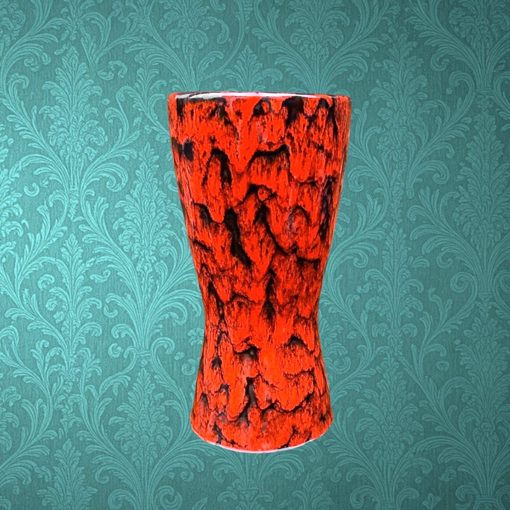 Vase Scheurich 244 22 West Germany Rouge Lave Années 60 70 Céramique Europ Linie