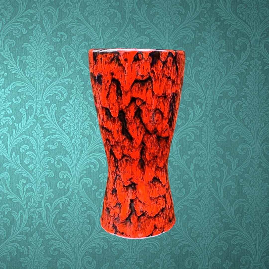 Vase Scheurich 244 22 West Germany Rouge Lave Années 60 70 Céramique Europ Linie