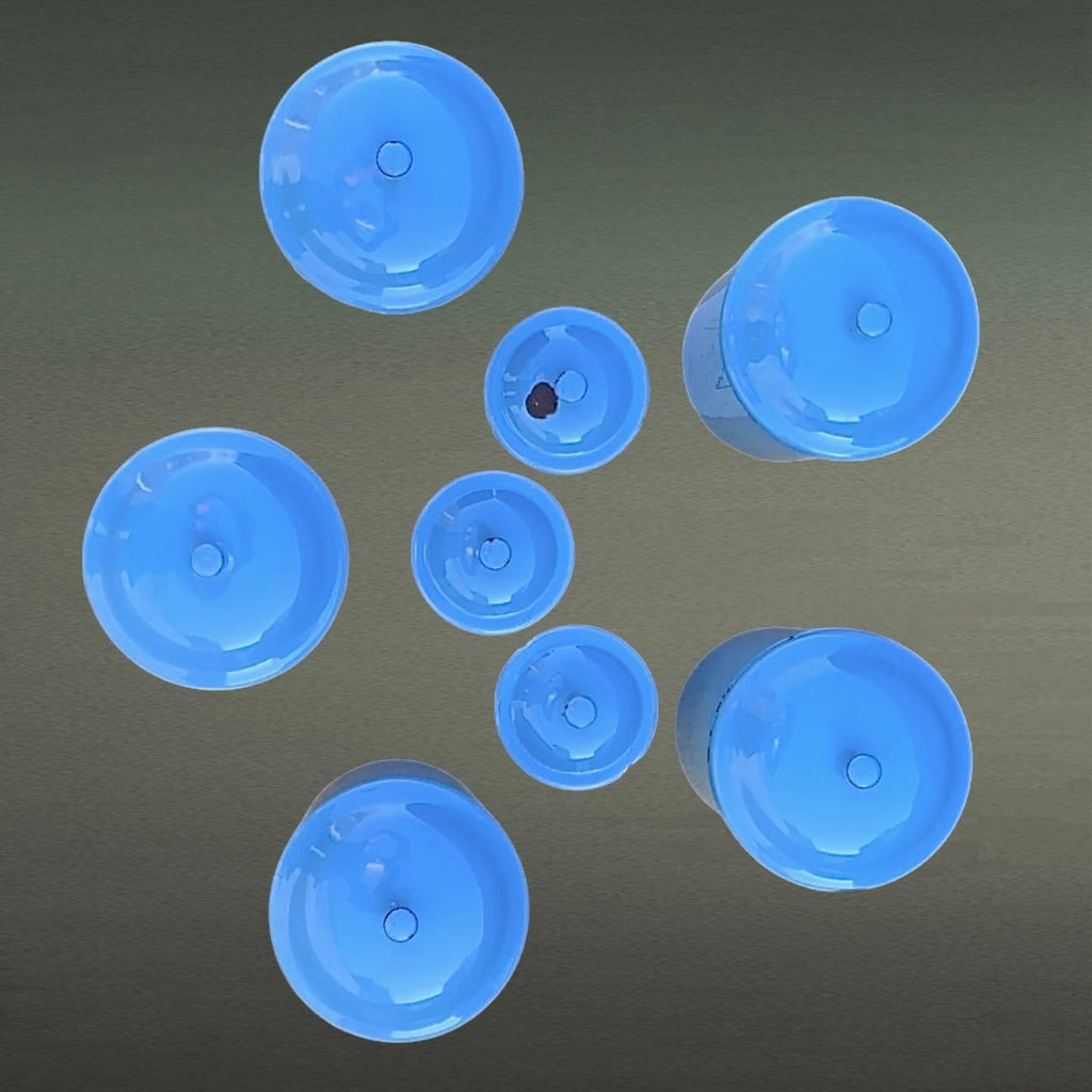 Ensemble Pots Émaillés Kockums Suède Bleu - Années 60 - Cuisine Scandinave