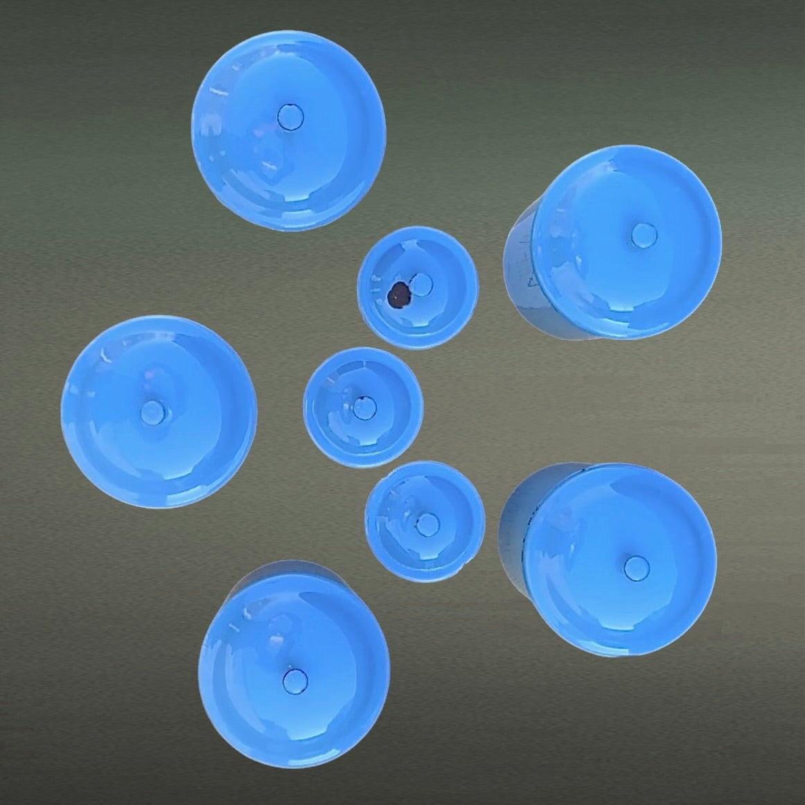 Ensemble Pots Émaillés Kockums Suède Bleu - Années 60 - Cuisine Scandinave