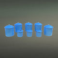 Ensemble Pots Émaillés Kockums Bleu Pâle
