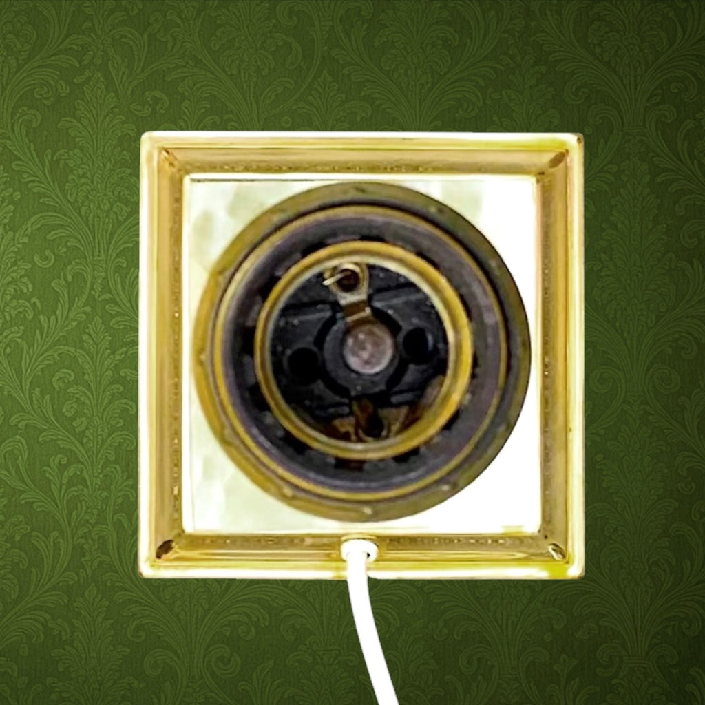 Pied De Lampe en Onyx Et Laiton Doré - Années 70