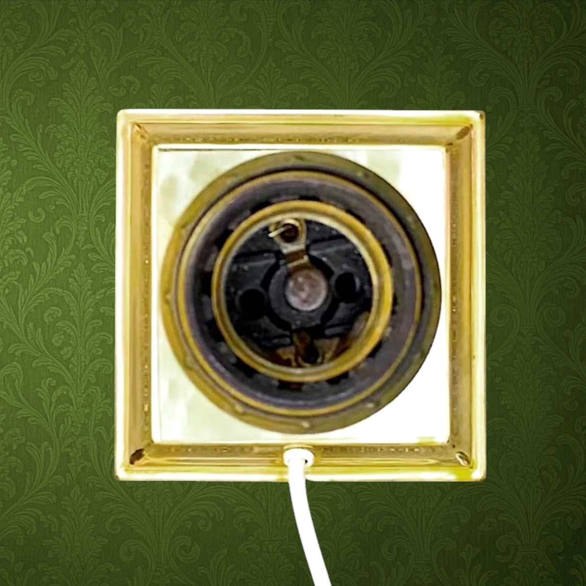 Pied De Lampe en Onyx Et Laiton Doré - Années 70