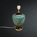 pied-lampe-ceramique-verte-noire-doree-annees70
