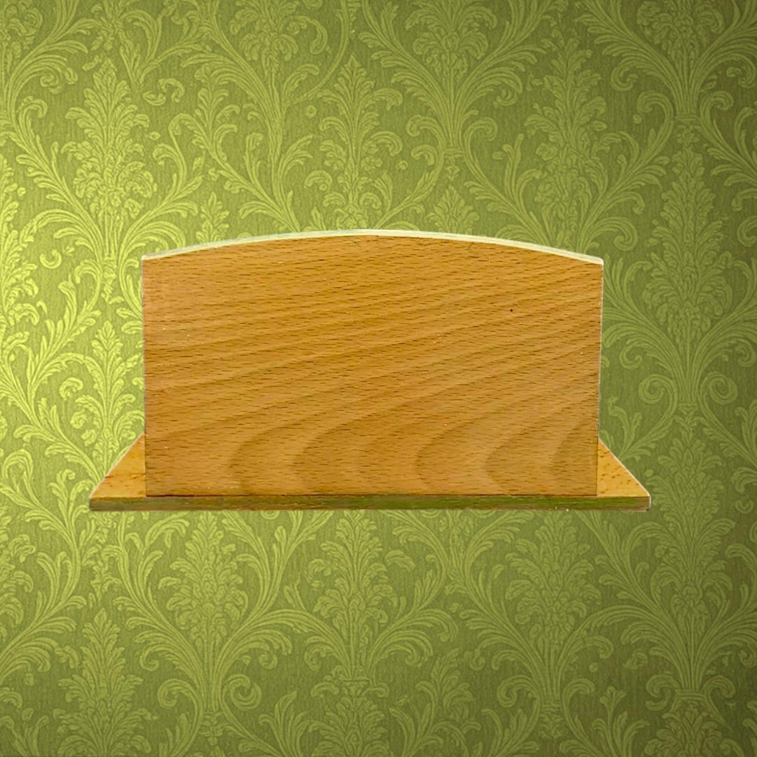 Porte-Courrier Ancien en Bois Verni Décor Floral - Années 60