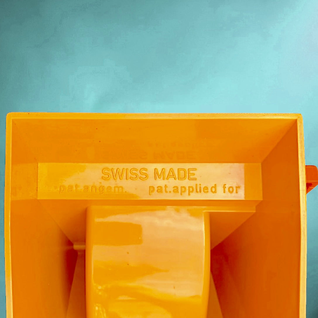 Ancien Coupe-Frites Susi 543 Suisse Orange Space Age Boîte d'’Origine - Années 70