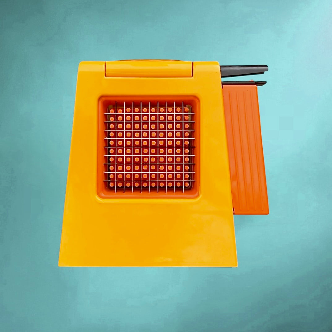 Ancien Coupe-Frites Susi 543 Suisse Orange Space Age Boîte d'’Origine - Années 70
