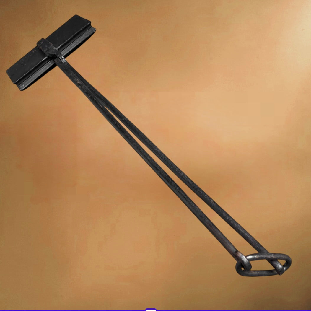 Ancien Gaufrier en Fonte Longs Manches Artisanal -  Début XXe