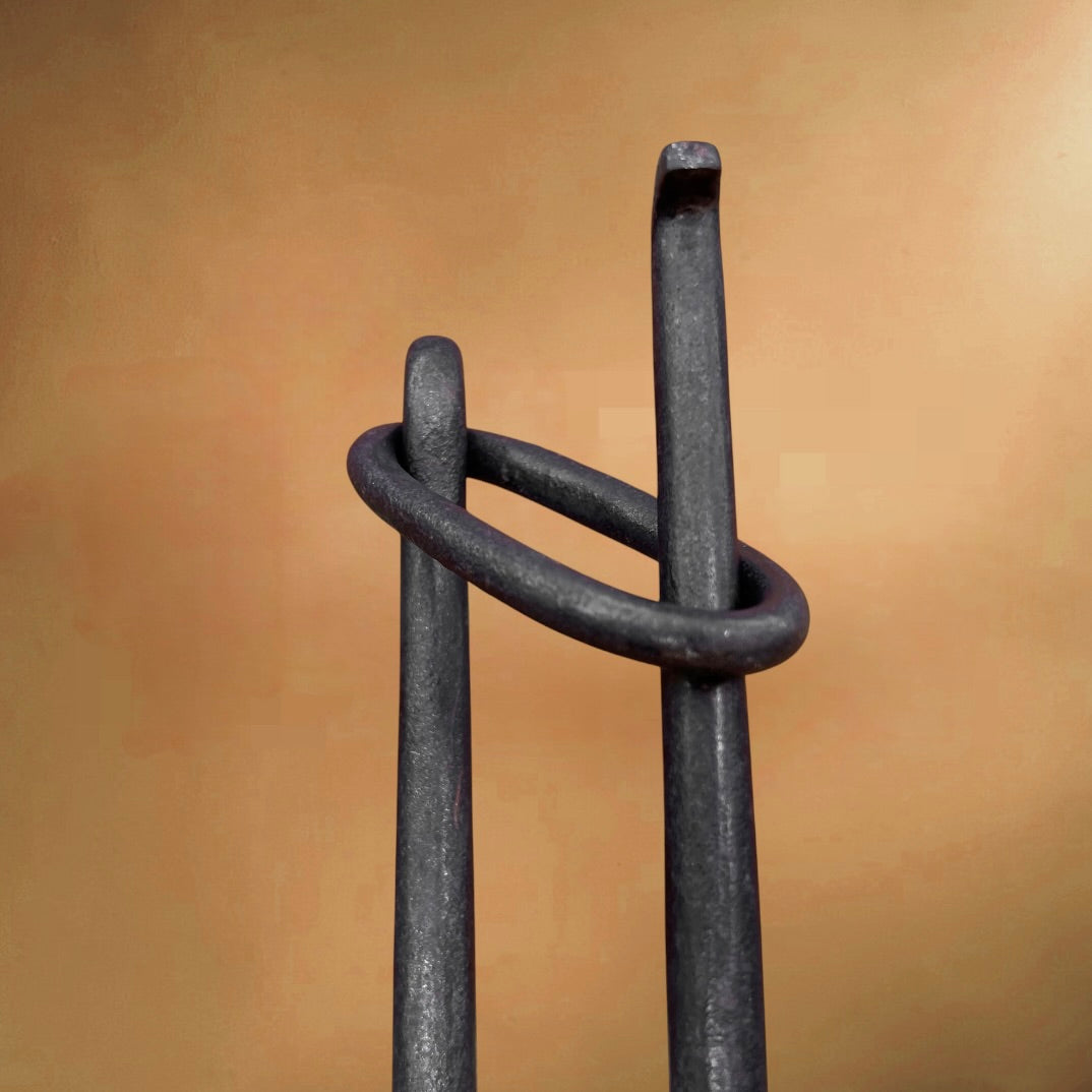 Ancien Gaufrier en Fonte Longs Manches Artisanal -  Début XXe