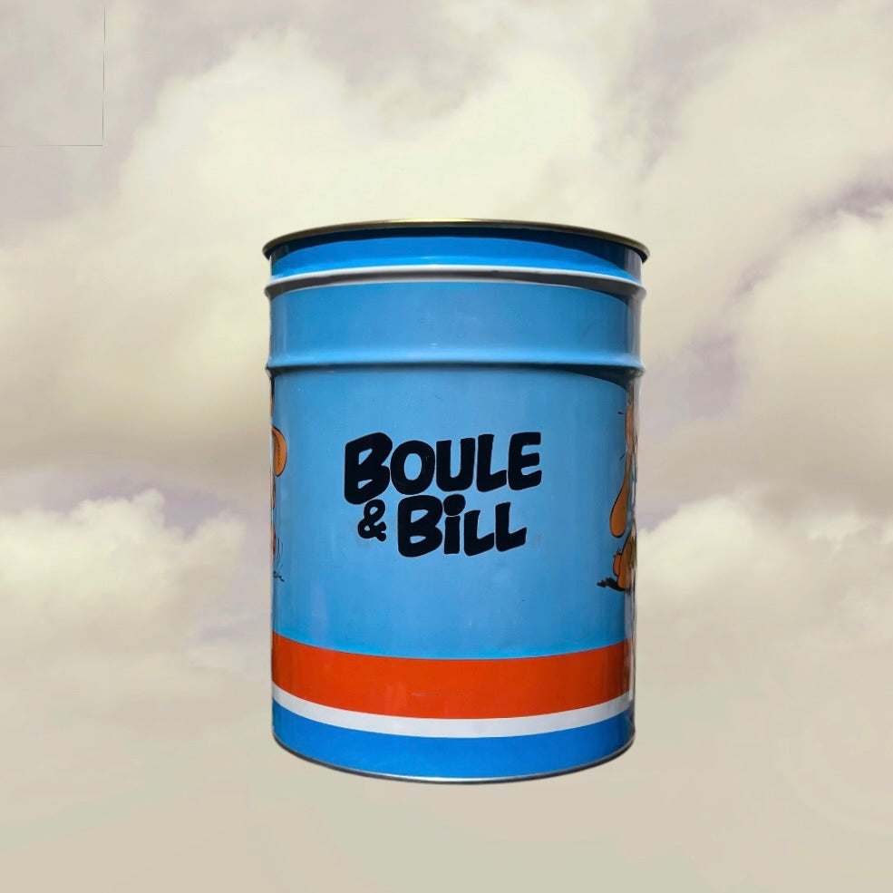 Corbeille en Tôle Émaillée Boule et Bill Roba Sepp 1984 Édilux Bruxelles Vintage