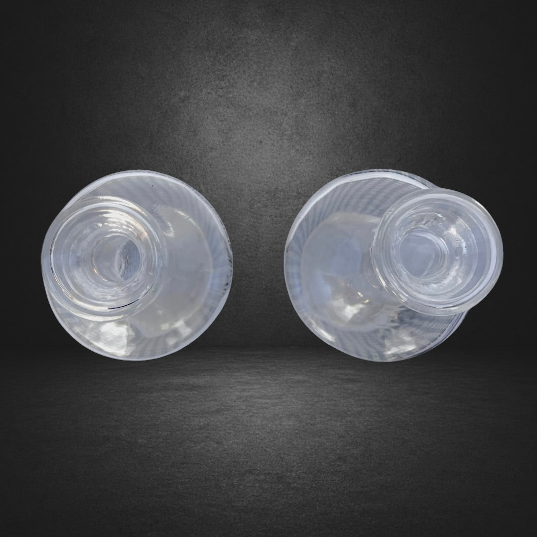 Service à Liqueur en Verre d’Arques - Pied De Poule - 2 Carafes et 24 Verres - Années 60