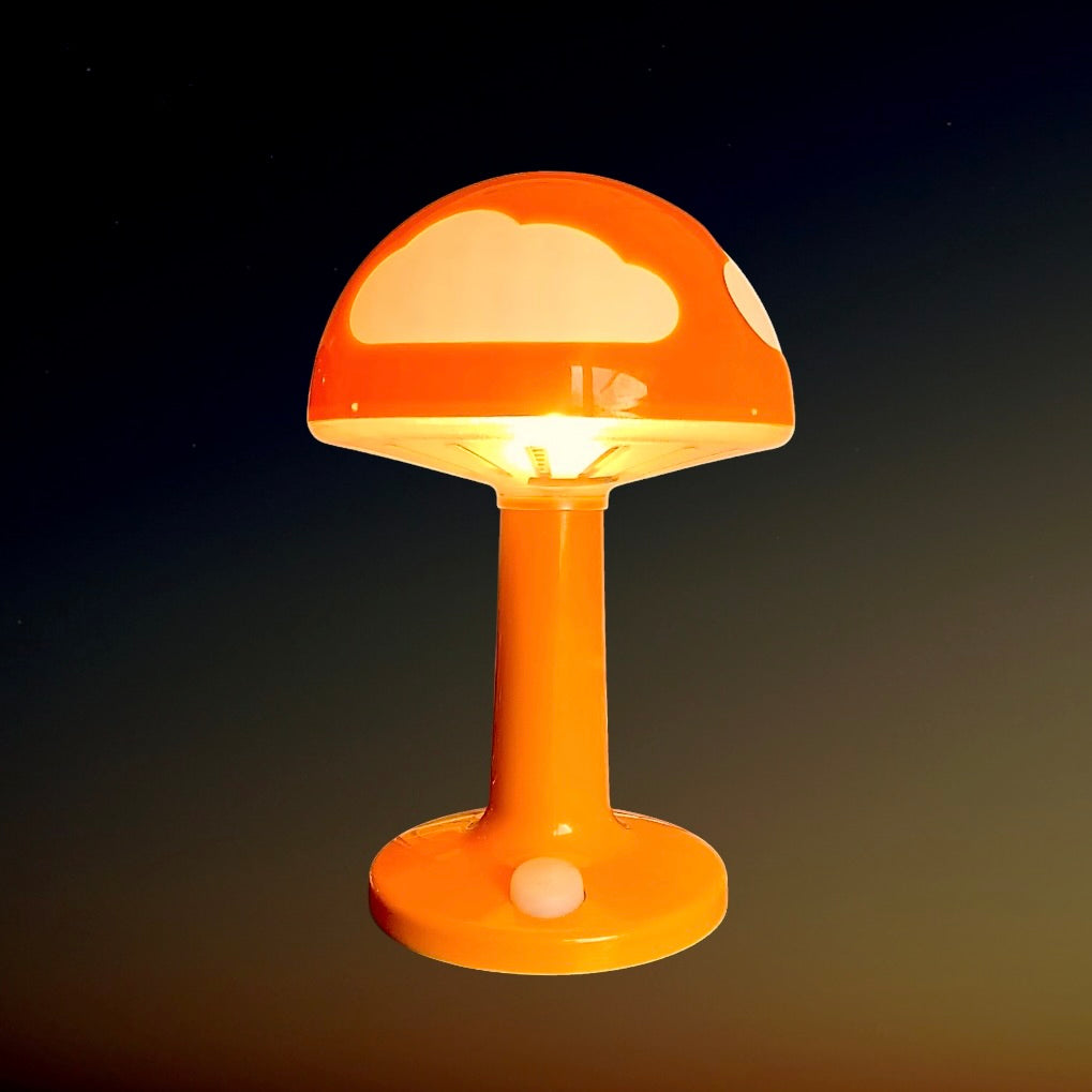 Lampe Champignon Skojig Ikea Orange Nuages Design Henrik Preutz - Année 2000