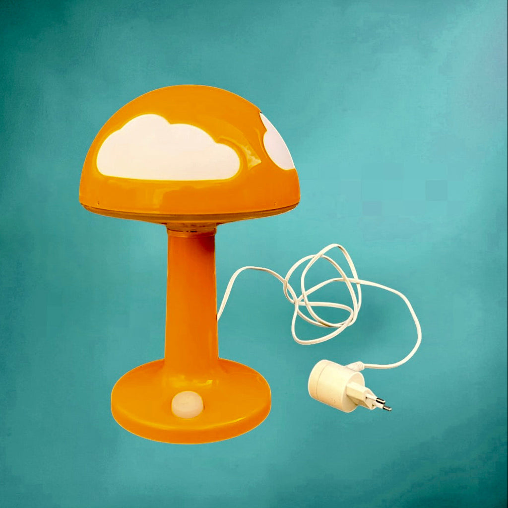 Lampe Champignon Skojig Ikea Orange Nuages Design Henrik Preutz - Année 2000