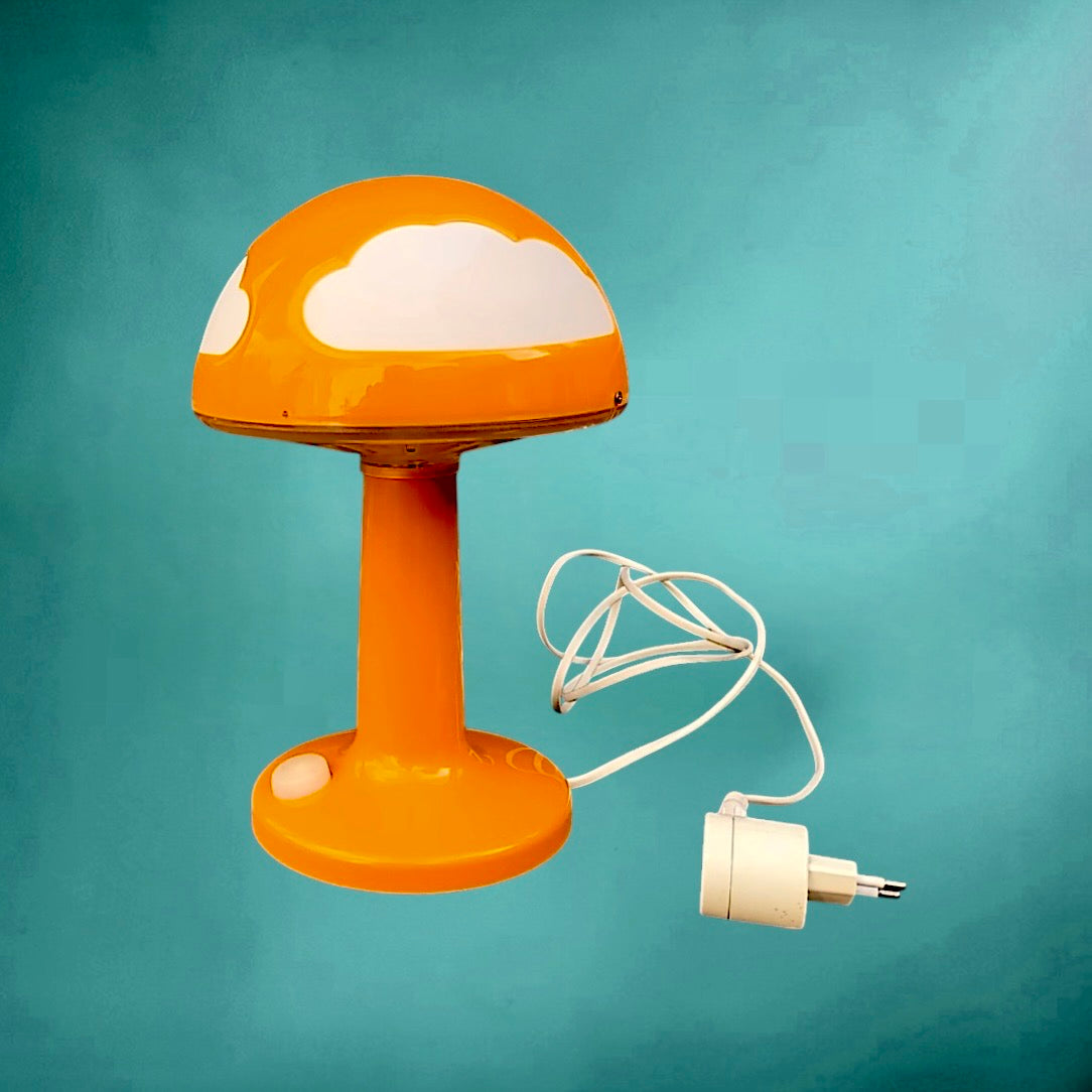 Lampe Champignon Skojig Ikea Orange Nuages Design Henrik Preutz - Année 2000