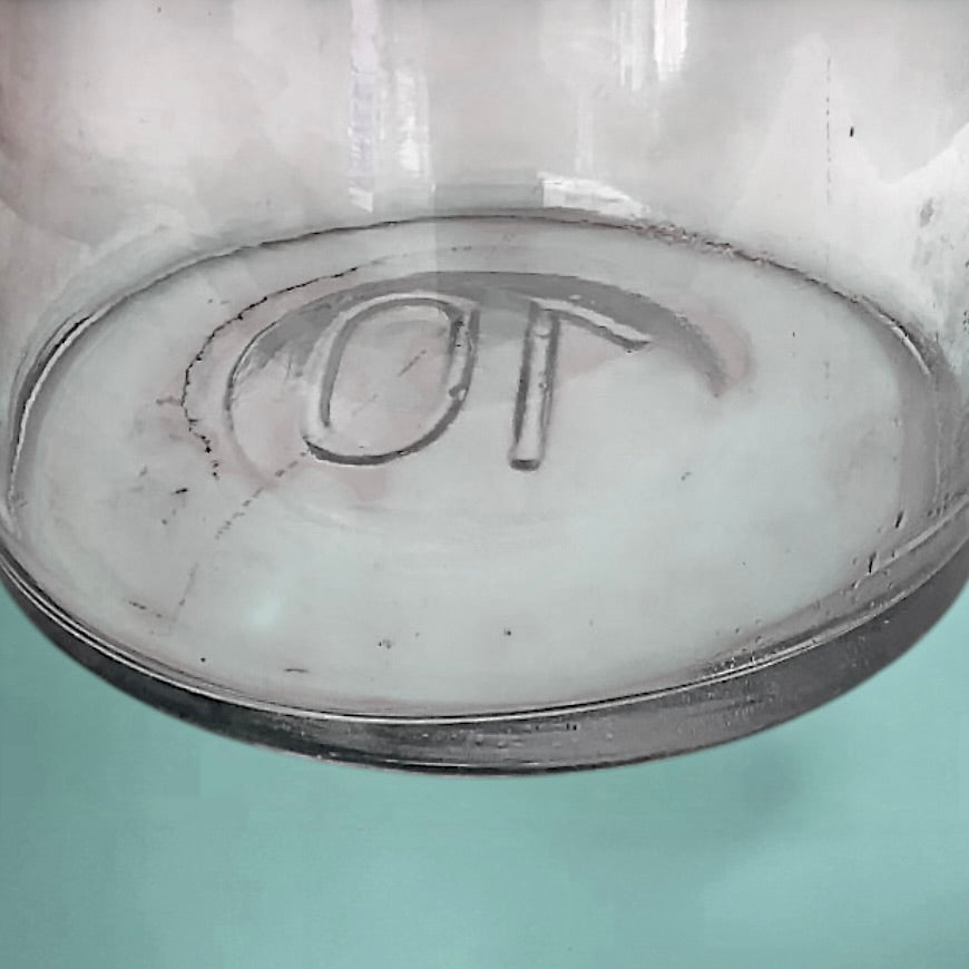 Grande Bouteille d’Apothicaire en Verre Transparent 10 Litres Bouchon d’Origine Verrerie Ancienne