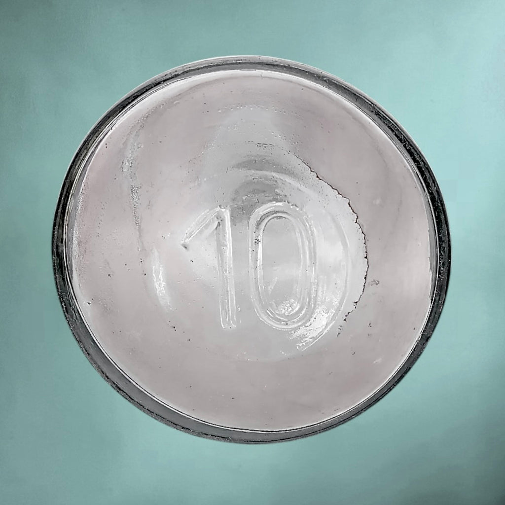 Grande Bouteille d’Apothicaire en Verre Transparent 10 Litres Bouchon d’Origine Verrerie Ancienne