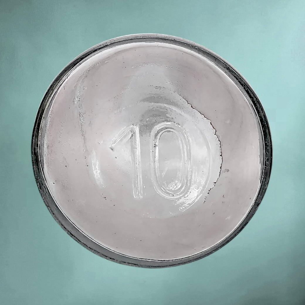 Grande Bouteille d’Apothicaire en Verre Transparent 10 Litres Bouchon d’Origine Verrerie Ancienne
