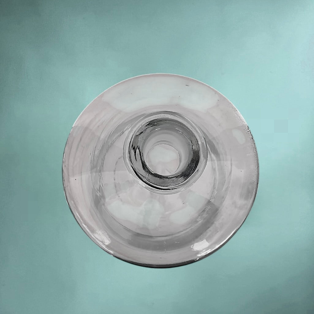 Grande Bouteille d’Apothicaire en Verre Transparent 10 Litres Bouchon d’Origine Verrerie Ancienne
