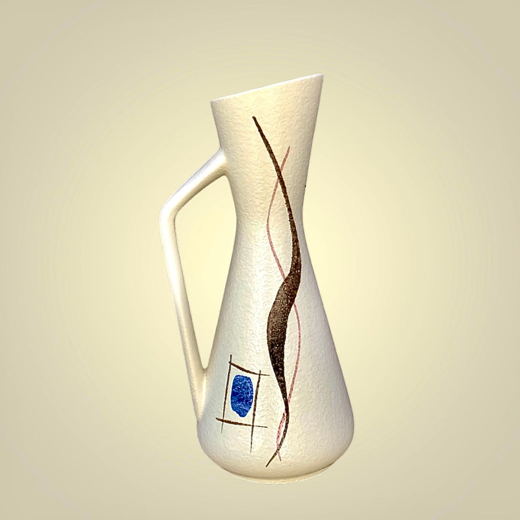 Vase Moderniste en Céramique Vernissée Foreign 272-38 - West Germany - Années 50 60