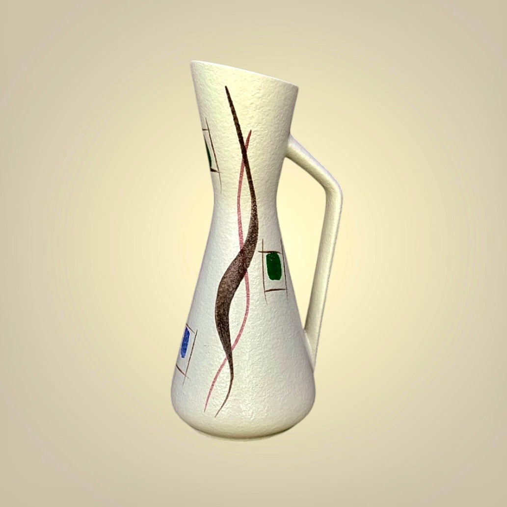 Vase Moderniste en Céramique Vernissée Foreign 272-38 - West Germany - Années 50 60
