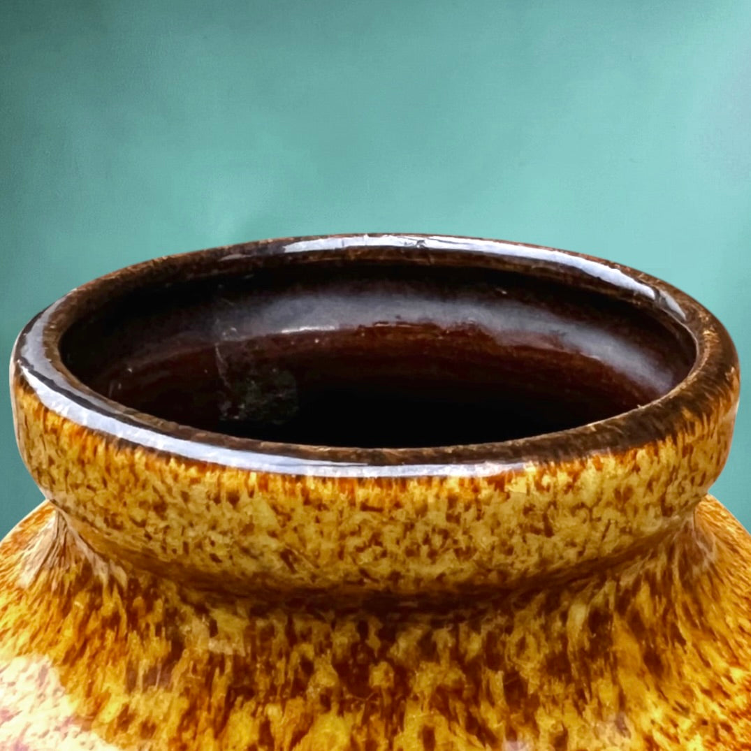Vase Scheurich 282-20 En Céramique Décor Spirales - Années 70 - Allemagne De L’Ouest