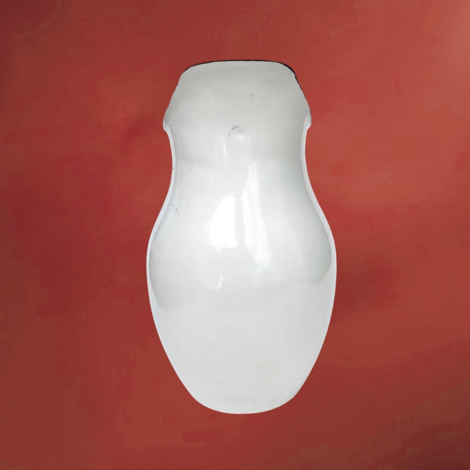 Pichet à Eau en Tôle Émaillée Blanche Inscription Water – Années 60