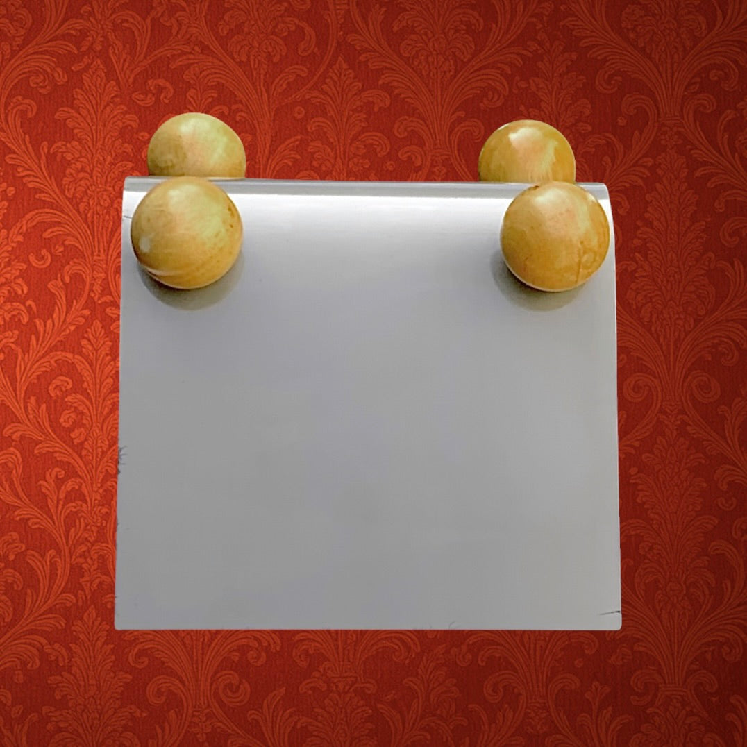 Ancien Porte-revues en Métal peint et Pieds en Bois Design Minimaliste – années 80