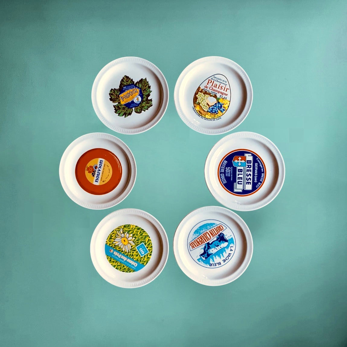 Assiettes publicitaires Fromages de France Saint-Amand