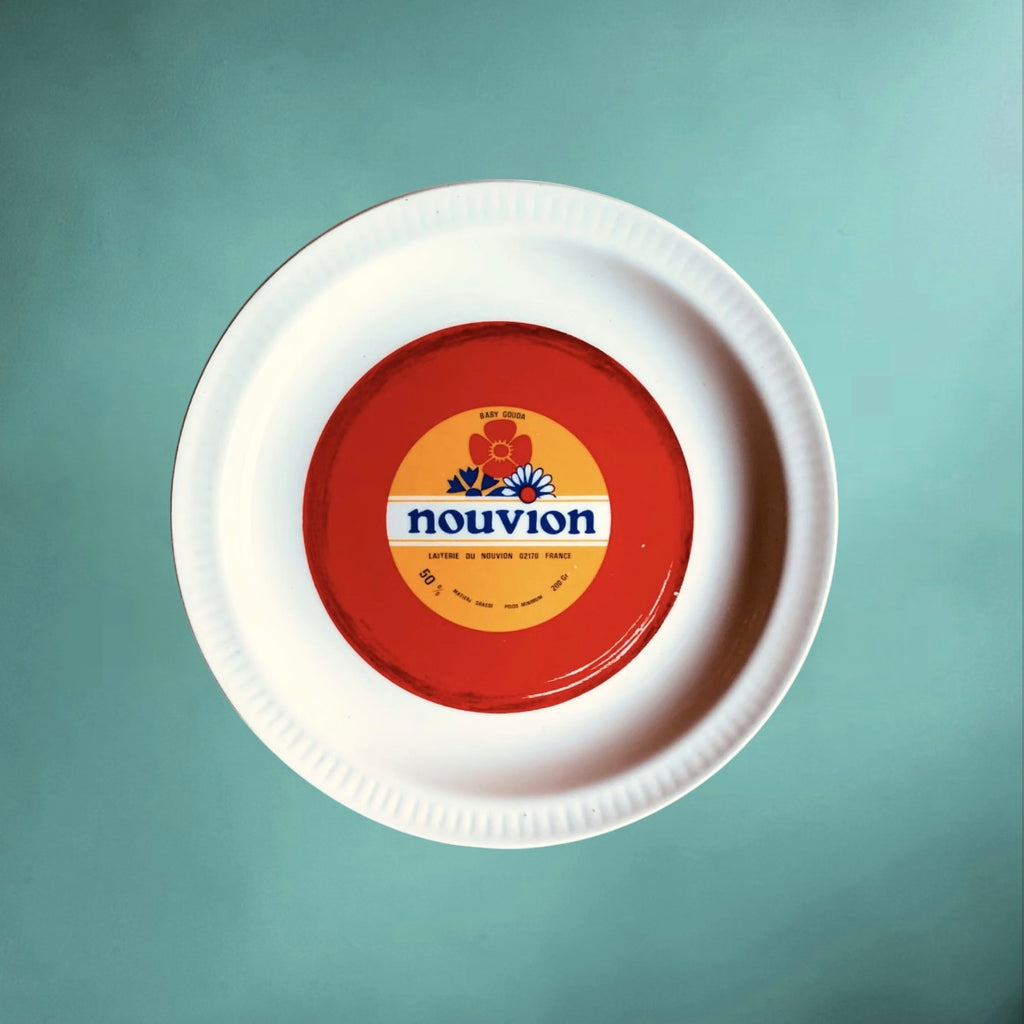 Série de 6 Assiettes publicitaires Fromages de France en Faïence Saint-Amand – années 60