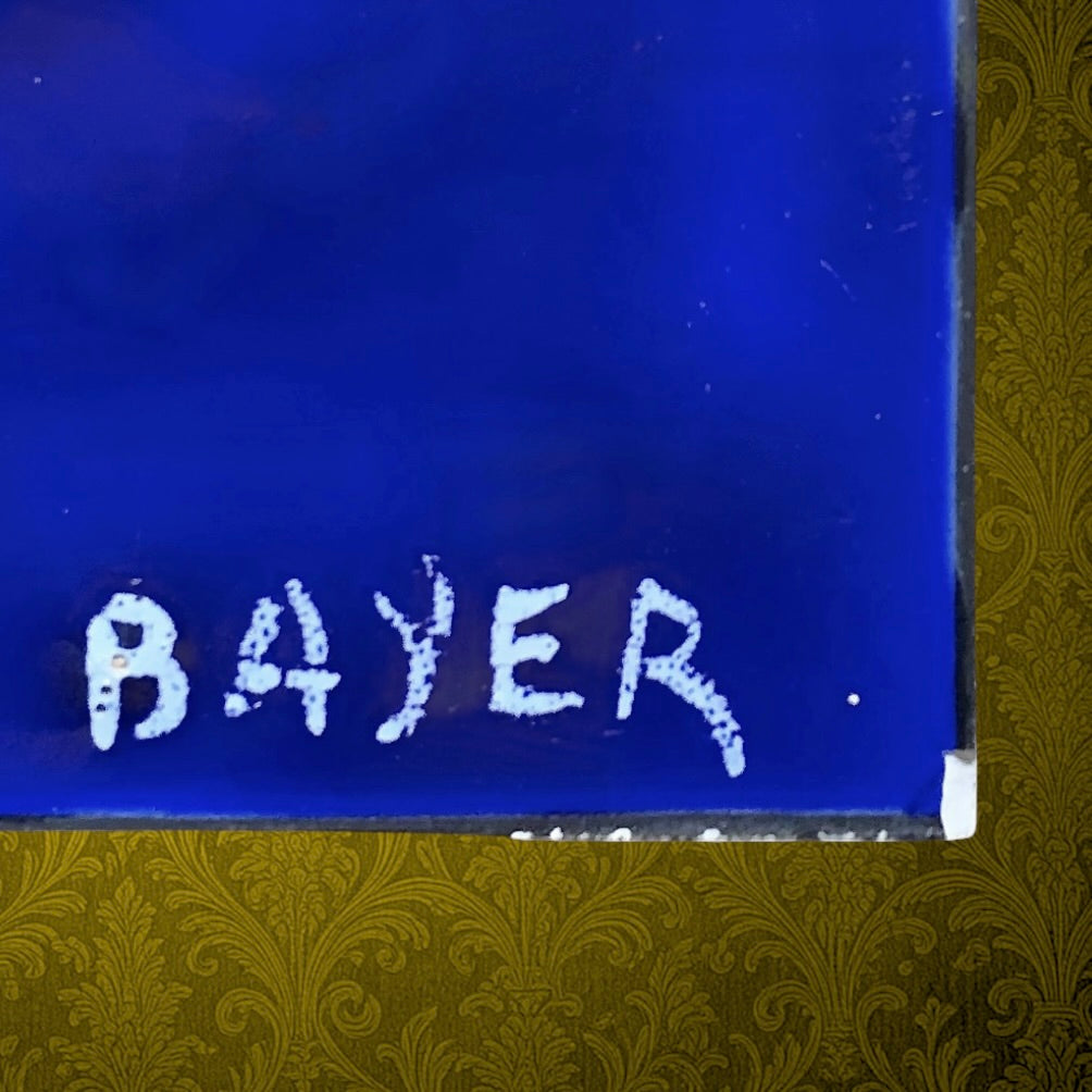 Plaque Murale en Céramique Peinte Vierge à l’Enfant Signée Bayer - Belgique - Années 60