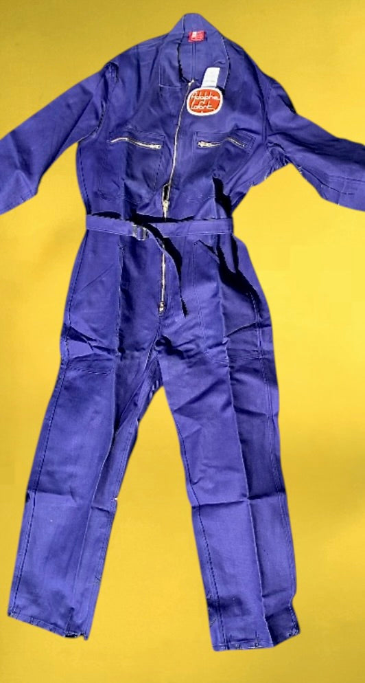 Combinaison de Travail Adolphe Lafont Coton Bleu Fermetures Métal – Années 70
