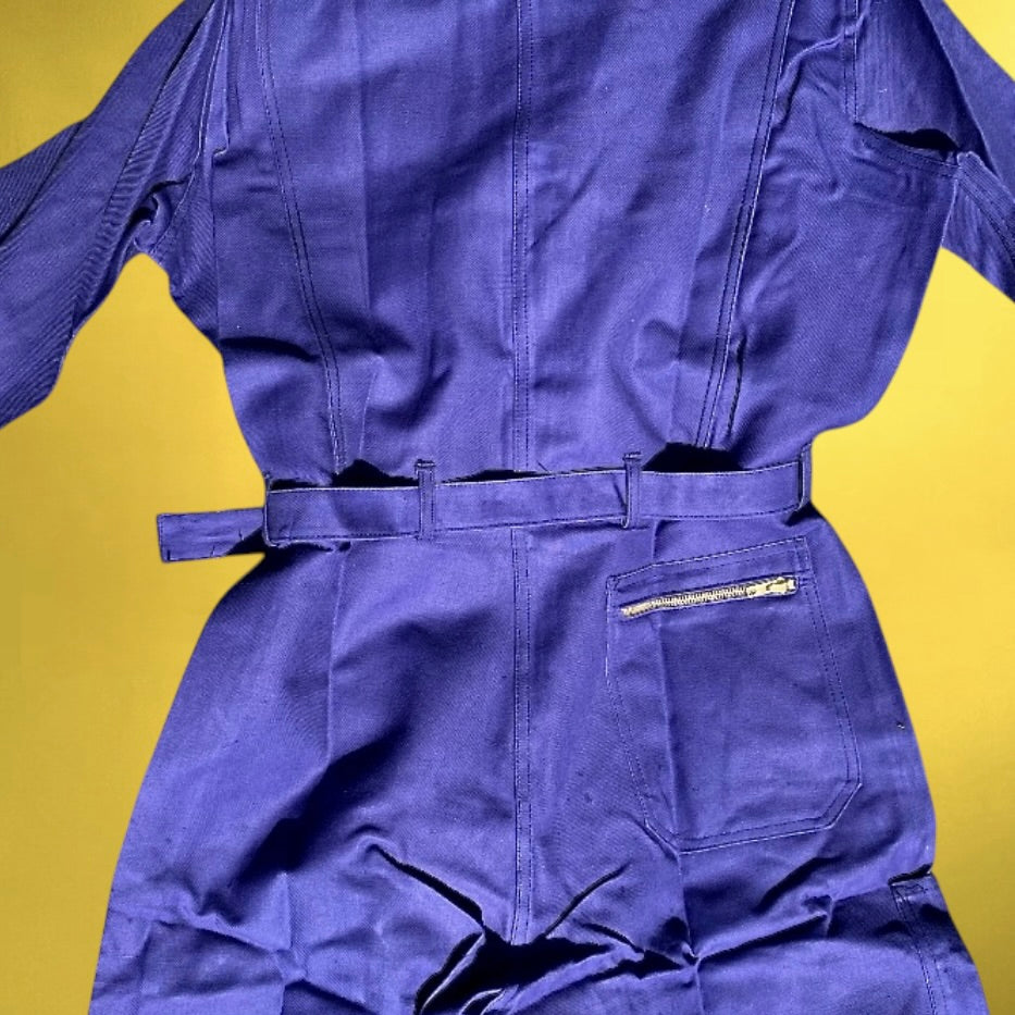 Combinaison de Travail Adolphe Lafont Coton Bleu Fermetures Métal – Années 70