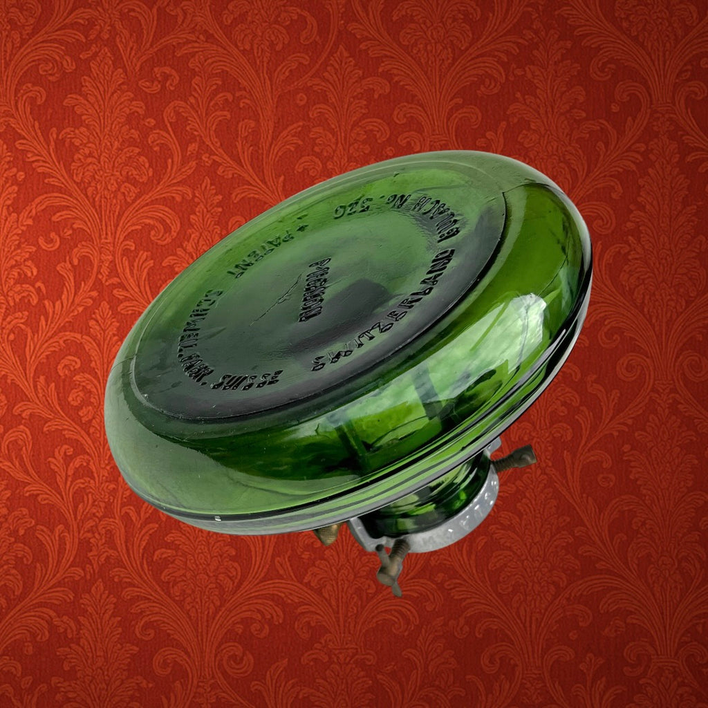 Support de Sapin Bülach Mignon en Verre Vert et Métal – Suisse – années 50
