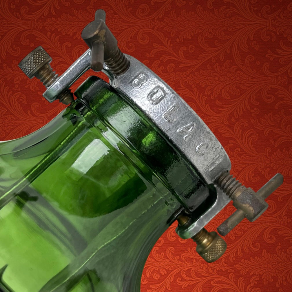 Support de Sapin Bülach Mignon en Verre Vert et Métal – Suisse – années 50