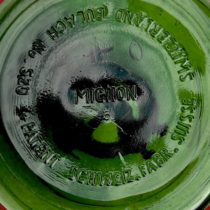 Support de Sapin Bülach Mignon en Verre Vert et Métal – Suisse – années 50