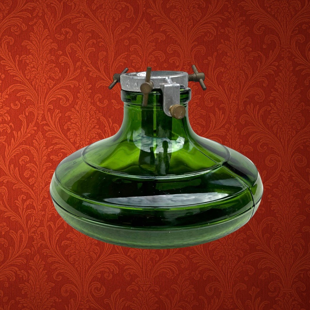 Support de Sapin Bülach Mignon en Verre Vert – Suisse – Années 50