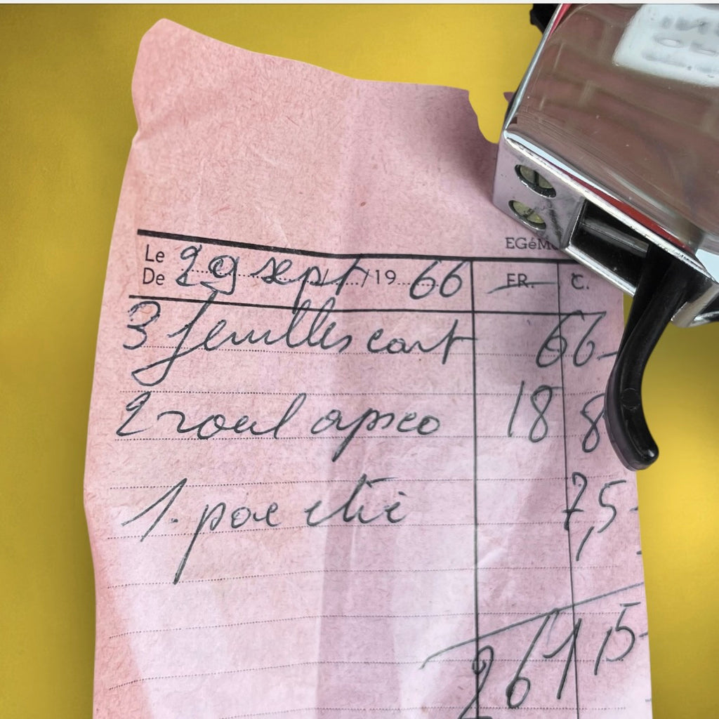 Ancienne Étiqueteuse APSCO TapeEmbosser TE 50 Deluxe Métal Chromé Avec Boîte et Notice Années 60
