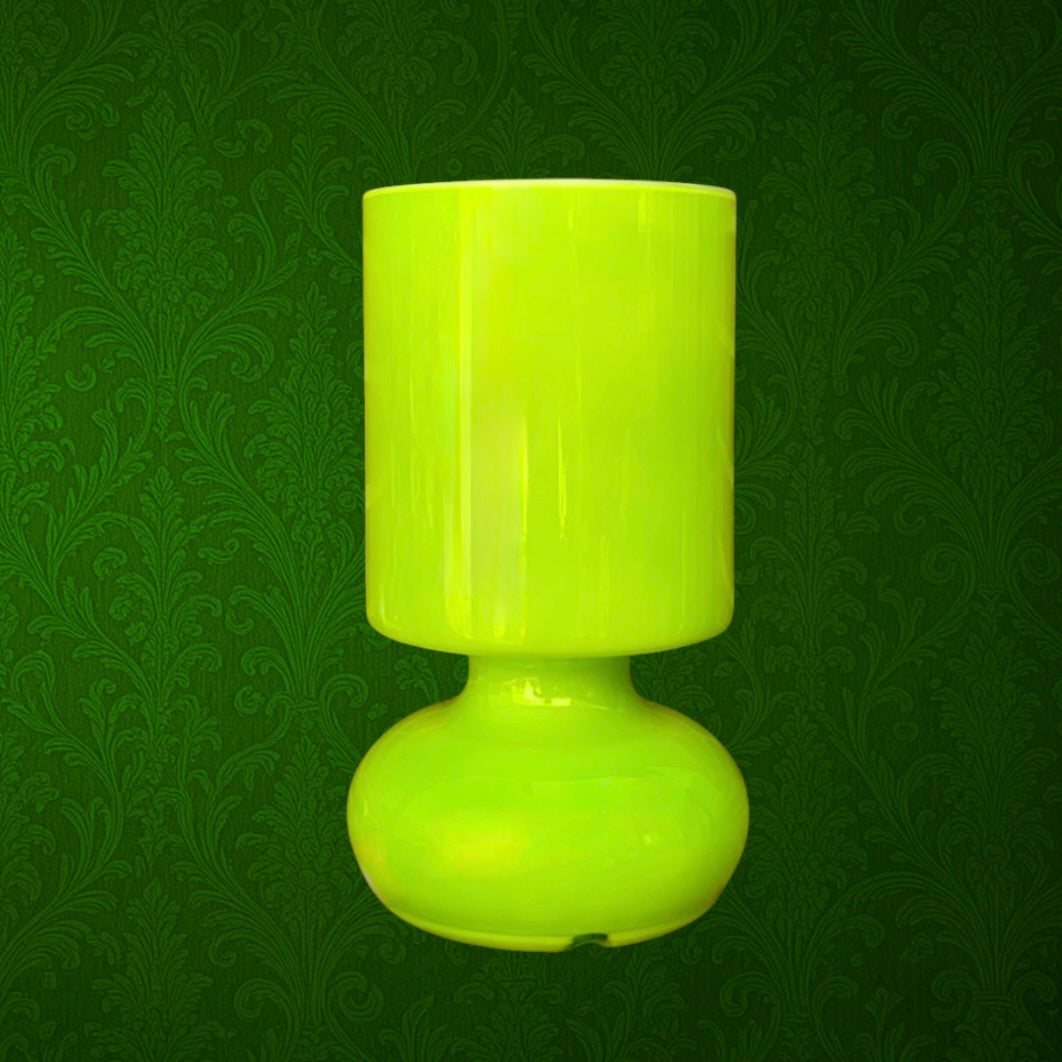Lampe Champignon IKEA LYKTA en Verre Vert Anis - années 90