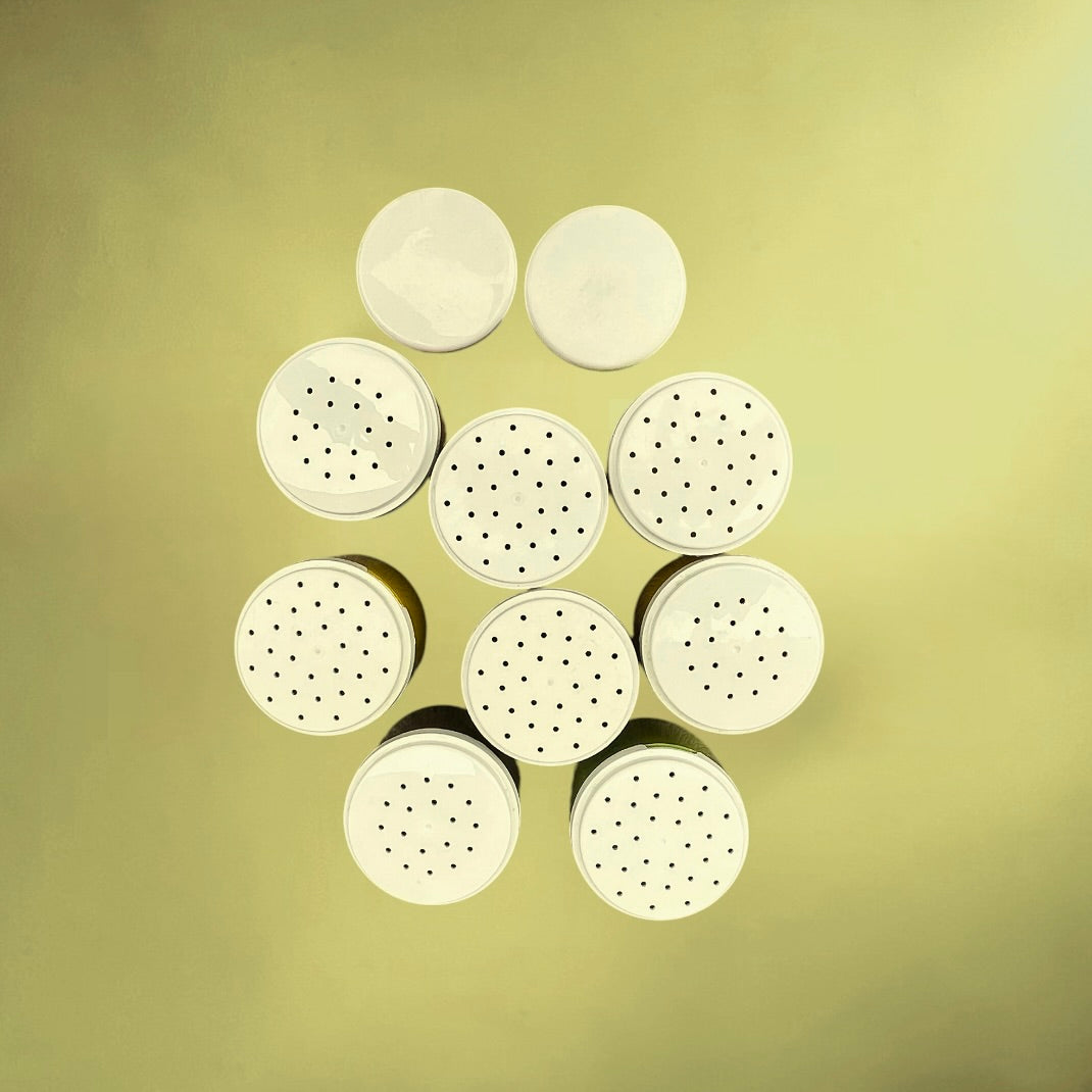 Tupperware 1308 - Tours de Pots à Épices en Plastique Coloré Pop – Made in Belgium - Années 70
