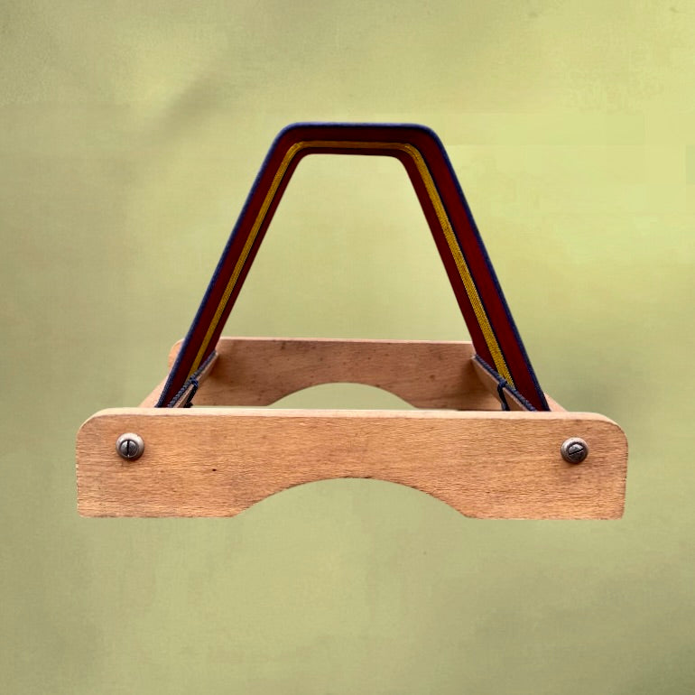 Porte-Disques CLAS DIS LUX En Bois Et Cordons Colorés Pour Vinyles 45T 33T Années 60