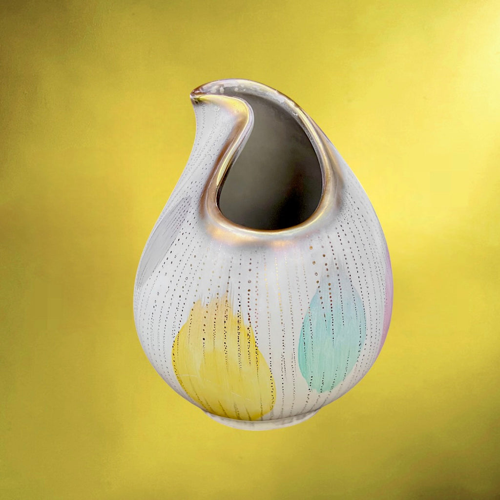 Petit Vase Hörh en Céramique Pastel Graphique Modèle 1247-13 -  Années 50