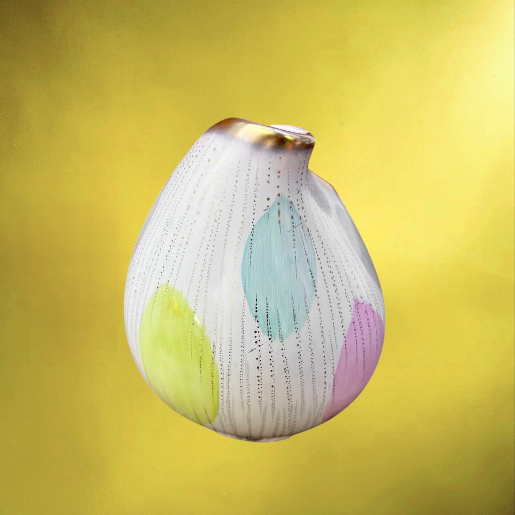 Petit Vase Hörh en Céramique Pastel Graphique Modèle 1247-13 -  Années 50